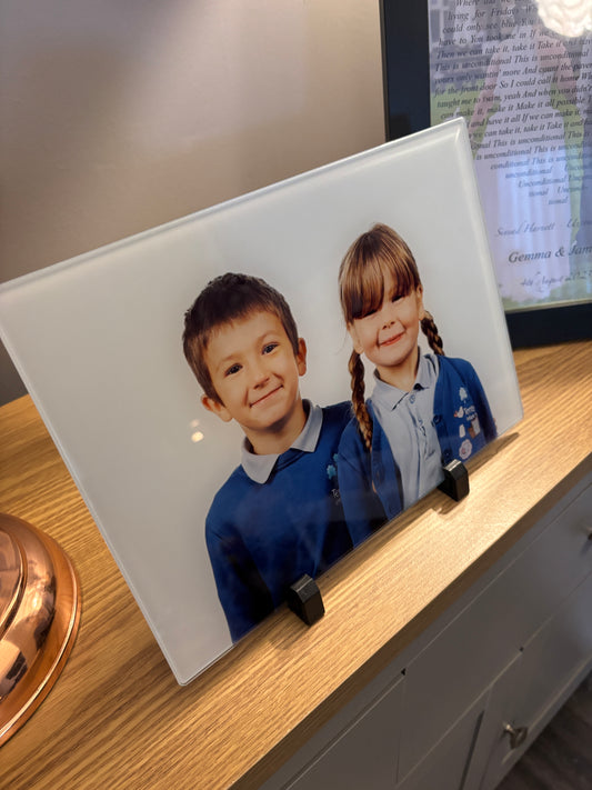 School Photo chopping board/ glass photo - 20 x 28 cm