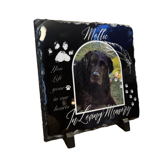 Pet Memorial Photo Slate 20 x 20cm