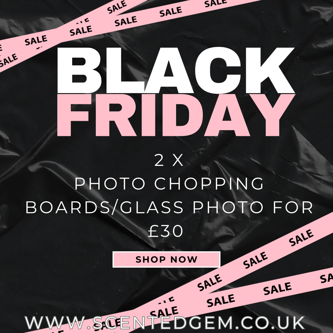 Black Friday special 2 x Photo chopping board/ glass photo - 20 x 28 cm