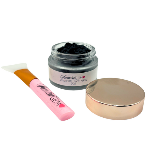 Charcoal face mask with free applicator brush