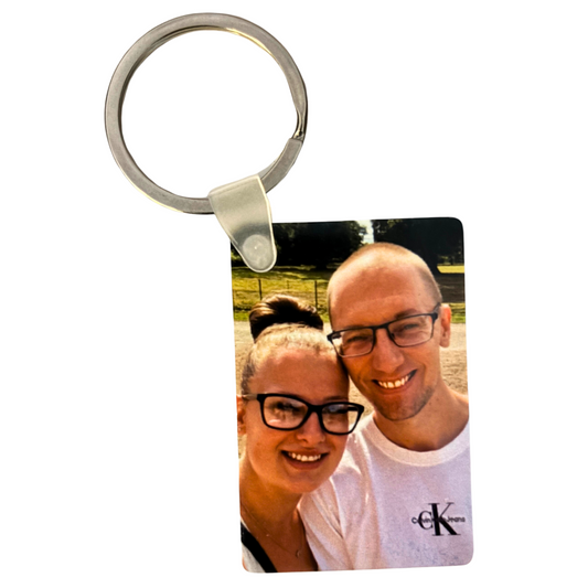 Photo keyring double sided